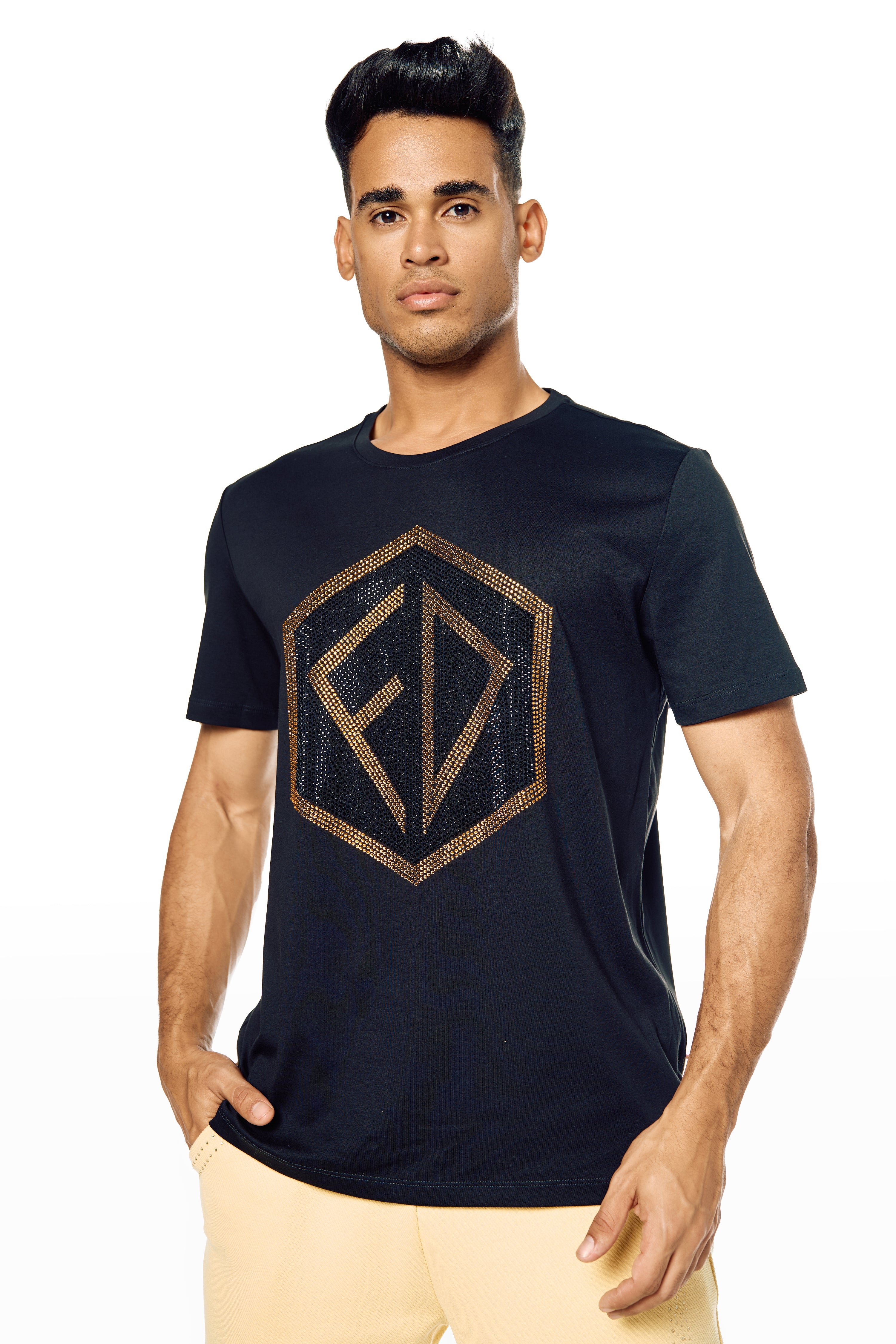 FRAUD crystal logo T-shirt