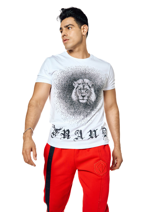 White T-Shirt With Lion