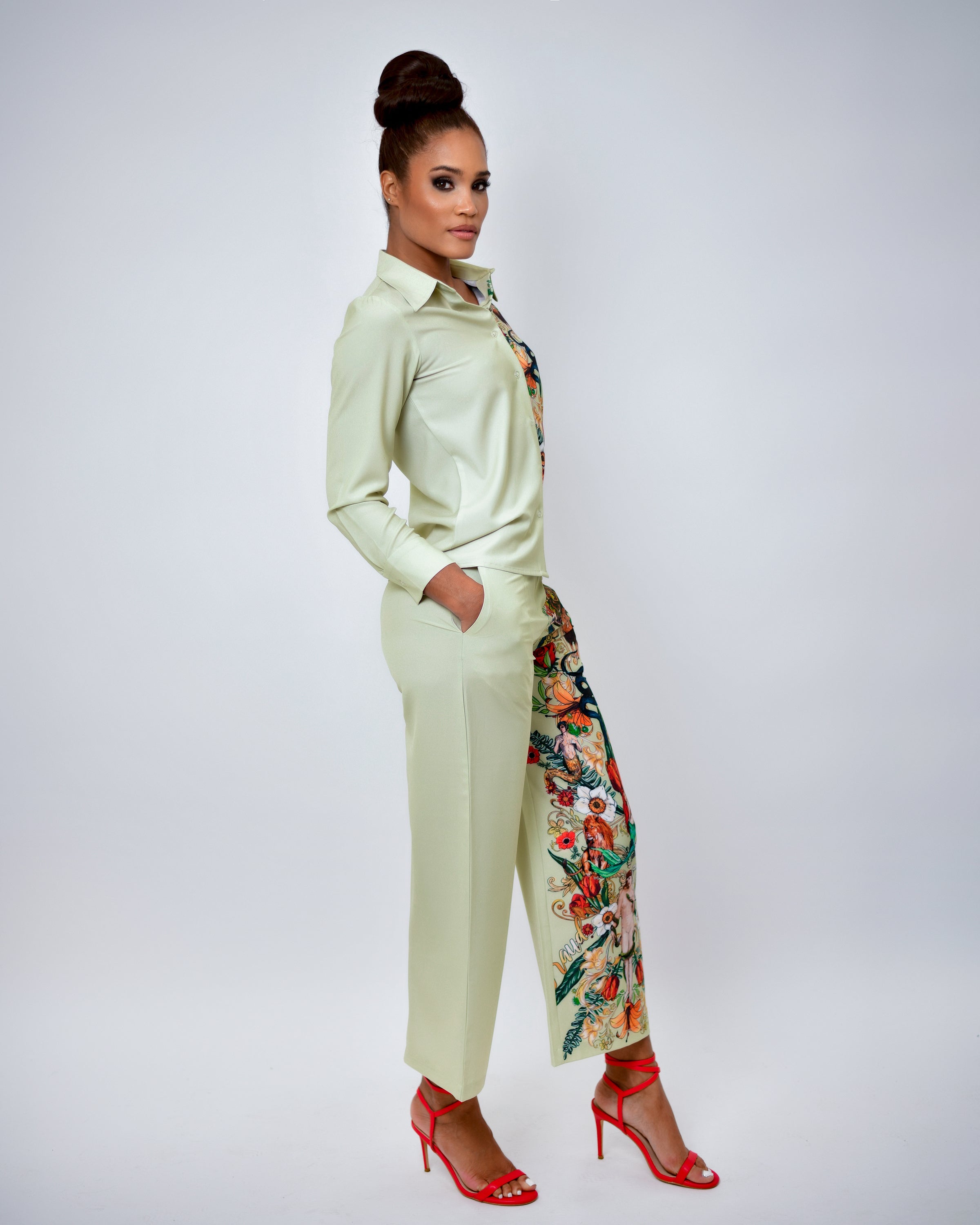 MIX AND MATCH TWO PIECE PANT AND SHIRT MULTI COLLOR